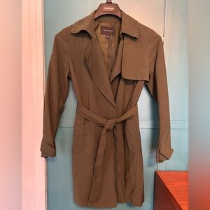 Banana Republic Dark Green Soft Trench Coat